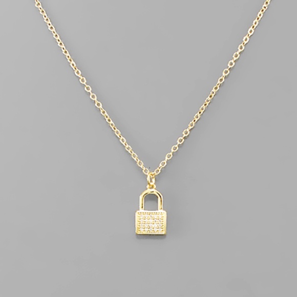 CZ Key Necklace - Picture 2 of 2